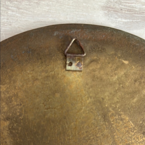 VTG Bronze & Lacquered Cloisonné Mandala 6-1/2" Plate - Picture 6 of 6